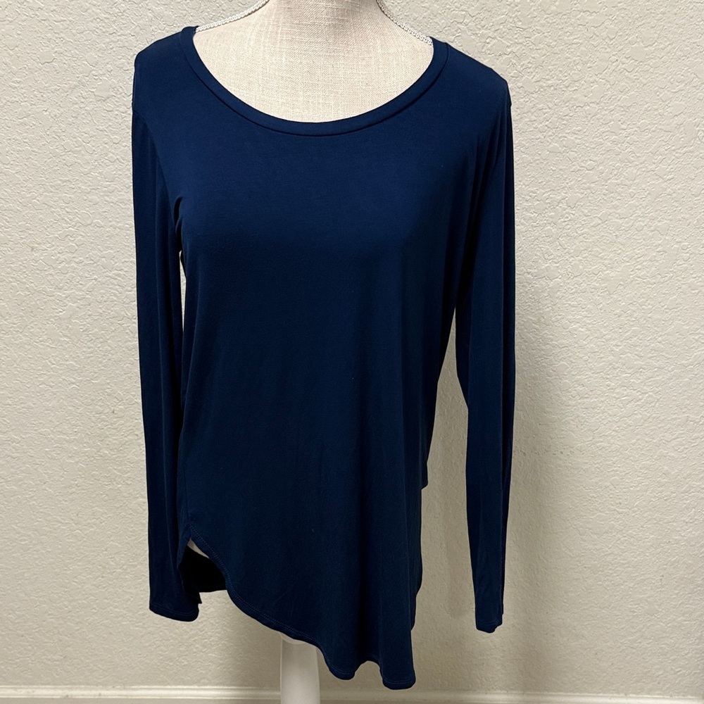 EMMAS CLOSET Navy Blue Long Sleeve Top Size Large